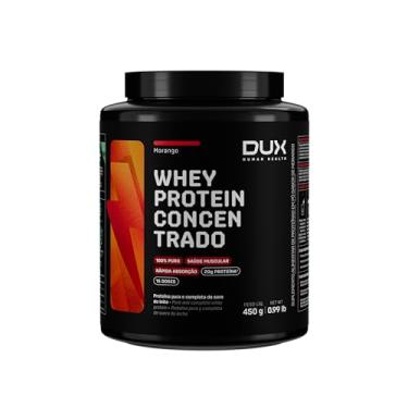 Imagem de WHEY PROTEIN CONCENTRADO MORANGO 450G DUX