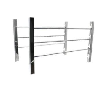 Imagem de Suporte Churrasqueira Alvenaria Para Espeto Grelha Churrasco Inox 60cm