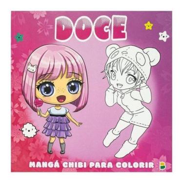 Imagem de Manga Chibi Para Colorir: Doce