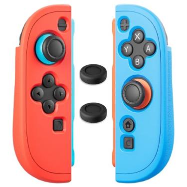 Imagem de RHOTALL silicone joycon for Switch 2 black*2 (red+blue)