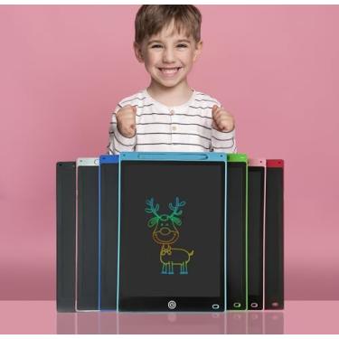 Imagem de Lousa Mágica Infantil Digital LCD 8,5 Polegadas – Tablet de Escrita Colorida para Desenho, Educativa - Cores Sortidas