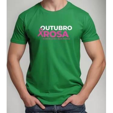 Imagem de Camiseta Camisa Adulto Masculina Feminina Algodão Outubro Rosa Prevenç