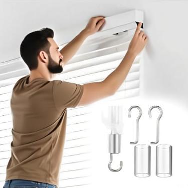 Imagem de Fio de varinha e gola de manga para varinha de persianas horizontais com gancho de peças de reparo de persianas (2 conjuntos)