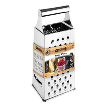 Imagem de 2X Ralador 4 Faces Inox Legumes Queijos Frutas Verduras