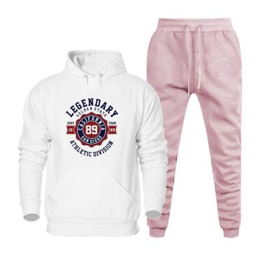 Imagem de Agasalho de Frio Flanelado Conjunto Calça e Blusa Algodao Quentinho Inverno Moderno Estampado