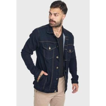 Imagem de Jaqueta Jeans HNO Jeans Premium Azul Escuro-Masculino