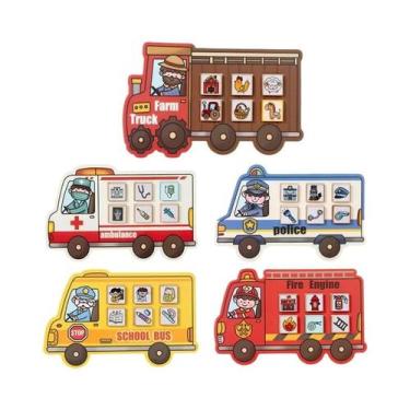 Imagem de Jogo De Cartas De Quebra-Cabeça De Animais E Veículos Montessori Para 