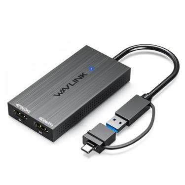 Imagem de WAVLINK Adaptador USB para HDMI, monitor duplo 4K@60Hz para Mac M1/M2/M3/M4, USB-A&C disponível, driver Displaylink necessário
