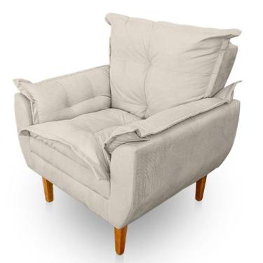 Imagem de Poltrona Opala Premium para Sala e Quarto Suede - LH Decor - Los Herma