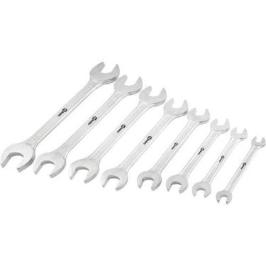 Imagem de Jogo chave fixa 6-22mm aço carbono c/ 8 pç suporte plástico - Nove54