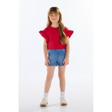 Imagem de Blusa com Babados para Menina Quimby, Vermelho, 14