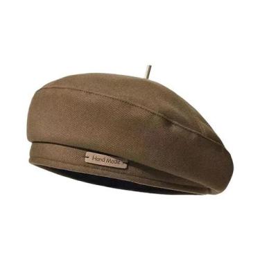 Imagem de Boina retrô pintor chapéu feminino estilo inverno - NONE, Marrom