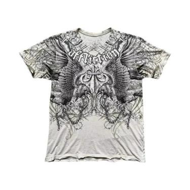 Imagem de Camiseta Masculina Y2K Com Estampa Gótica De Caveira E Cruz, Estilo St