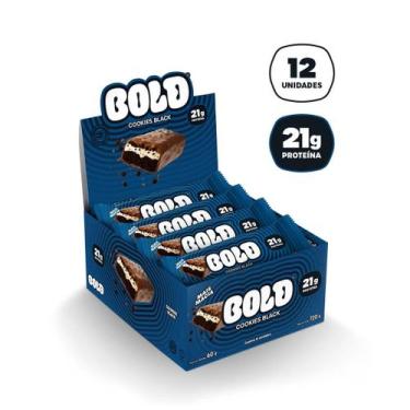 Imagem de Barra de Proteína BOLD Snacks Cookies Black (20g de Proteína) - Caixa 