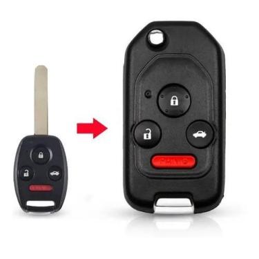Imagem de Chave Canivete Honda Civic Fit Crv City Modelo Original 3 Bt - LShopM
