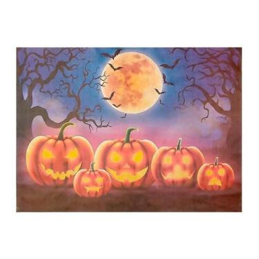 Imagem de Painel de Halloween TNT Abóbora Decoração de Dia das Bruxas - Piffer