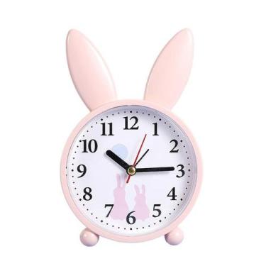 Imagem de Despertador Cute Cartoon Rabbit Silent Sweep para crianças - yiweisai