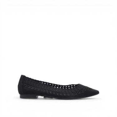 Imagem de Sapatilha Bico Fino Bordada - VALENTINA, Preto, 36