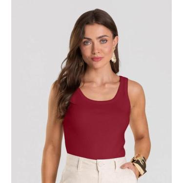 Imagem de Regata Feminina Canelada Dianna Vermelho, P, Vermelho