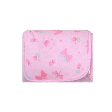Imagem de Trocador Portátil Bublim Petit - Borboletas Rosa - 47 cm x 67 cm - INC