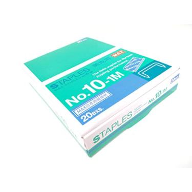 Imagem de 20 caixas (20.000 grampos) grampos máximos autênticos para grampeador de escritório de Taiwan (nº 10-1M)