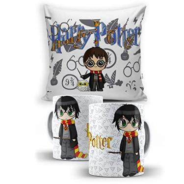 Imagem de KIT Harry Potter Almofada Chibi + Caneca Chibi
