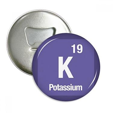 Imagem de K Potássio Elemento Químico Chem Abridor de Garrafas Imã Emblema Multifuncional