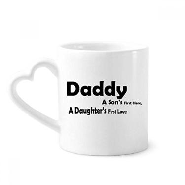 Imagem de Love Hero Daddy Festival Caneca de café cerâmica copo de coração de vidro