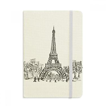 Imagem de Caderno quadrado da Torre Eiffel, França, Paris, capa rígida, diário clássico A5