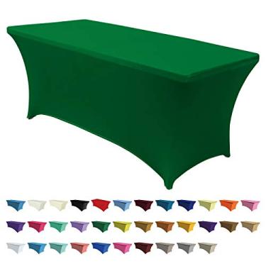 Imagem de ABCCANOPY Toalhas de mesa de elastano para casa de 1,82 m toalha de mesa elástica para mesa de poliéster