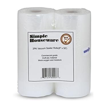 Imagem de Simple Houseware Sacos seladores a vácuo 20 cm x 127 cm, pacote com 2