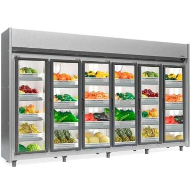 Imagem de Refrigerador Vertical Hortifruti 6 Portas de Vidro GEAS6P Gelopar