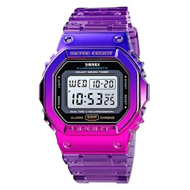 Imagem de Cronômetro Tonnier Classic, relógio de pulso impermeável - Relógios esportivos femininos (roxo)