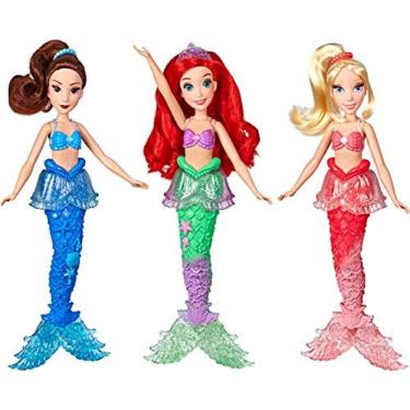 Imagem de Bonecas Ariel`s Mermaid, pacote com 3 saias e acessórios de cabelo