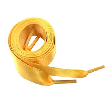 Imagem de Flat Satin Ribbon Shoelaces Laces For Sneaker Sport Shoes(Color:Mango,Size:100cm)