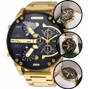 Imagem de Relógio Masculino Mr Daddy Dz7333 Ouro/Prata Com Nota Fiscal