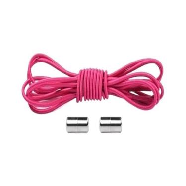 Imagem de No Tie Shoe Laces Shoes Round Shoelaces For Sneakers Rubber Elastic Laces Without Ties Kids Adult Shoe Lace Rubber Bands(Rose red)
