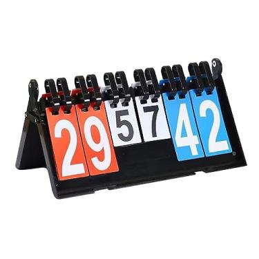 Imagem de Tachiuwa Placar de mesa Score Keeper Manual dobrável Flip Score Board Score Card Flipper para bilhar Beisebol Competição Jogos de equipe Tênis, Estilize um