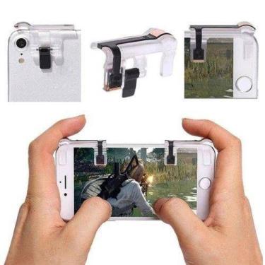 Imagem de Gatilhos Para Celular Jogar Games Botão L1 - R1 Pubg Freefire - Gold -