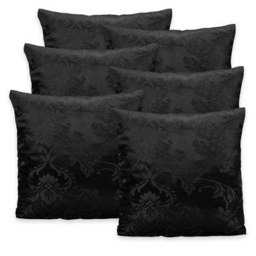 Imagem de Kit 6 Capas de Almofada c/ Zíper em Jacquard Adamascado Luxo 40cm x 40
