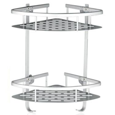 Imagem de Suporte de Shampoo Aluminio Rack de Banheiro Sabonete Prateleiras Pare