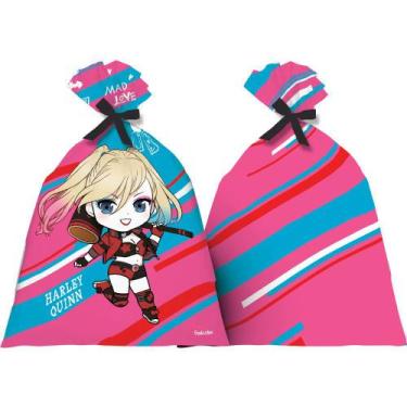 Imagem de 8 Sacolas Saquinho Surpresa Lembrancinha Festa Arlequina Kids - Festco