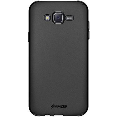 Imagem de AMZER Capa protetora fina de gel macio TPU à prova de choque para Samsung Galaxy J7 SM-J700F (2015) - Preta