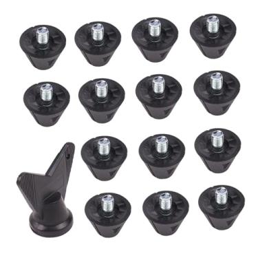 Imagem de menolana 14Pcs Chuteiras de Futebol Spikes Spikes de Futebol Antiderrapante Grama M5 Nylon Confortável Rugby Studs Sapatos de Pista Spikes para Treinamento
