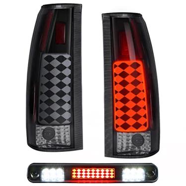 Imagem de ILONPA Conjunto de 3 lâmpadas de LED, par de luzes traseiras + 3ª lâmpada de freio para Chevrolet GMC 1988-1999 C/K 1500, 1988-2000 C/K 2500/3500, 1992-1994 Chevrolet Blazer, 1994-1998 Chevrolet Silverado