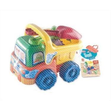 Imagem de Truck Beach C/acessórios Para Brincar Areia Kit Praia - Plasbrink