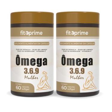 Imagem de Kit 2 Ômega 3 6 9 Mulher com Óleo de Prímula Linhaça Borragem e Vitami