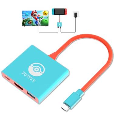 Imagem de NALENSY - Estação de ancoragem para Nintendo Switch TV Adapter, estação de ancoragem portátil para Nintendo Switch/OLED/Steam Deck com 4K/60Hz, adaptador de base de TV de substituição para