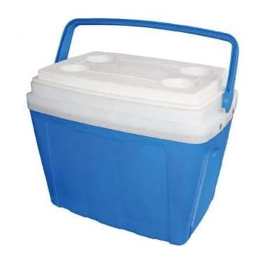 Imagem de Caixa Térmica Isolante Cooler Portátil de 34 Litros com Alça e Porta Copos