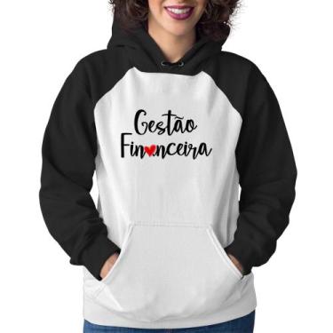 Imagem de Moletom Feminino Gestão financeira por amor - Foca na Moda, Branco, Pr